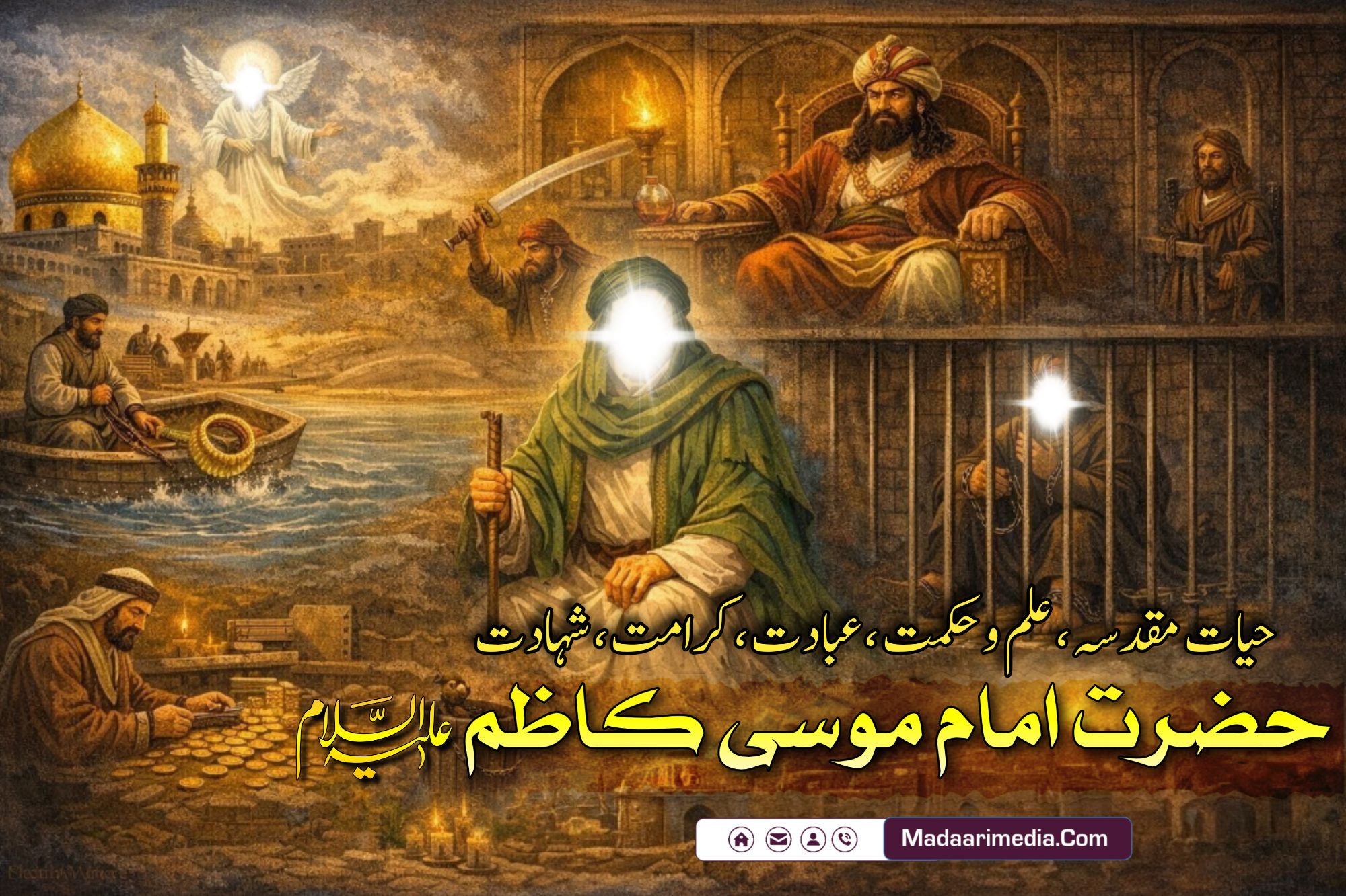 biography hazrat imam musa kazim in urdu